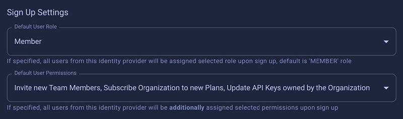 SCIM user role and permission settings